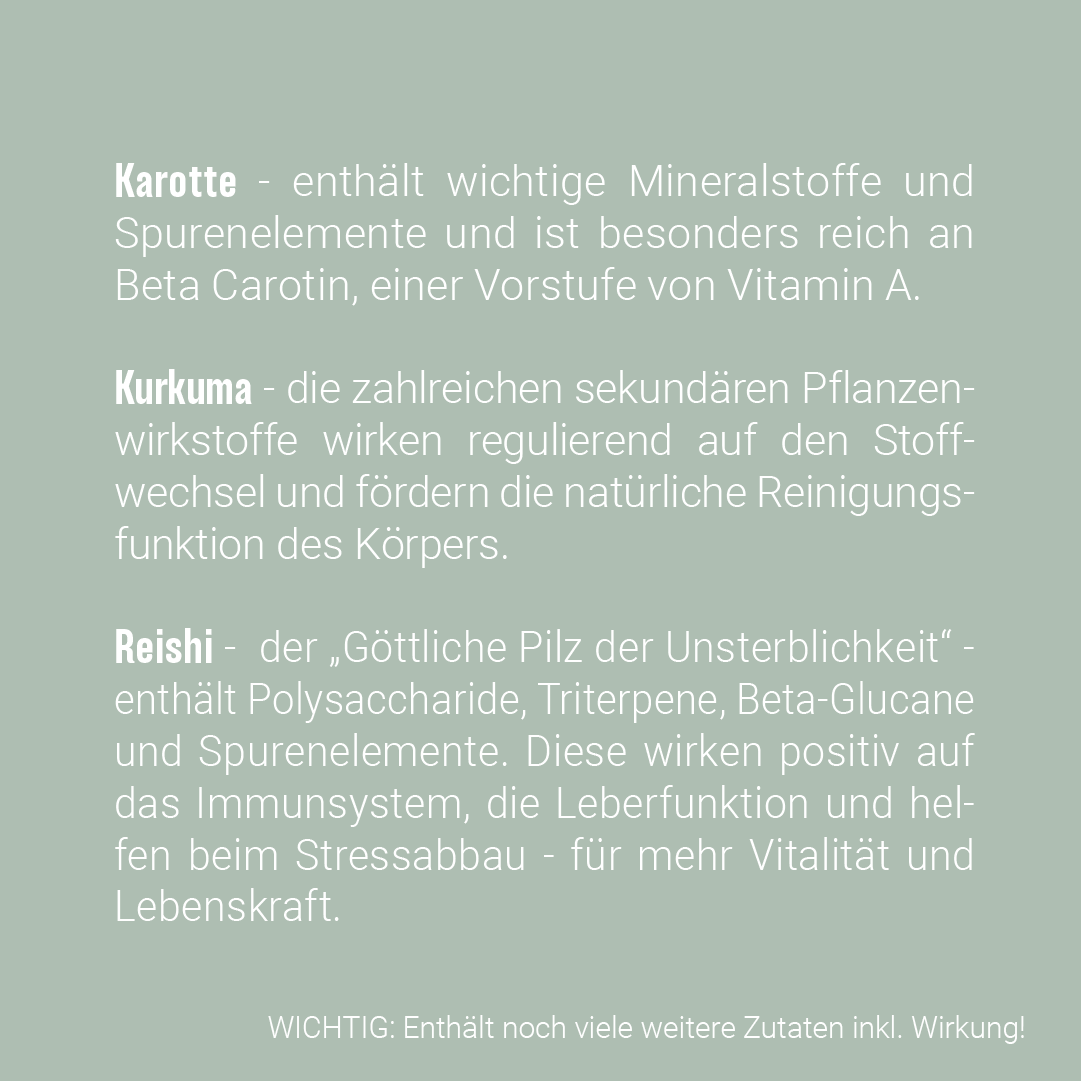 SMOOTHIE PLUS - Karotte, Kurkuma, Reishi