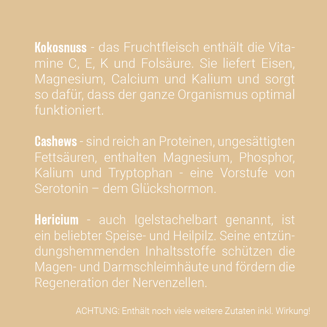 PROTEIN SHAKE PLUS - Kokos, Cashew, Hericium