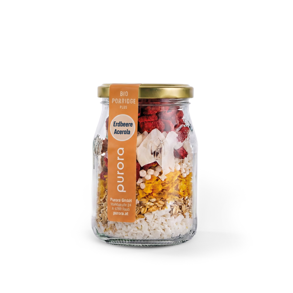 PORRIDGE PLUS - Erdbeere, Kokos, Acerola