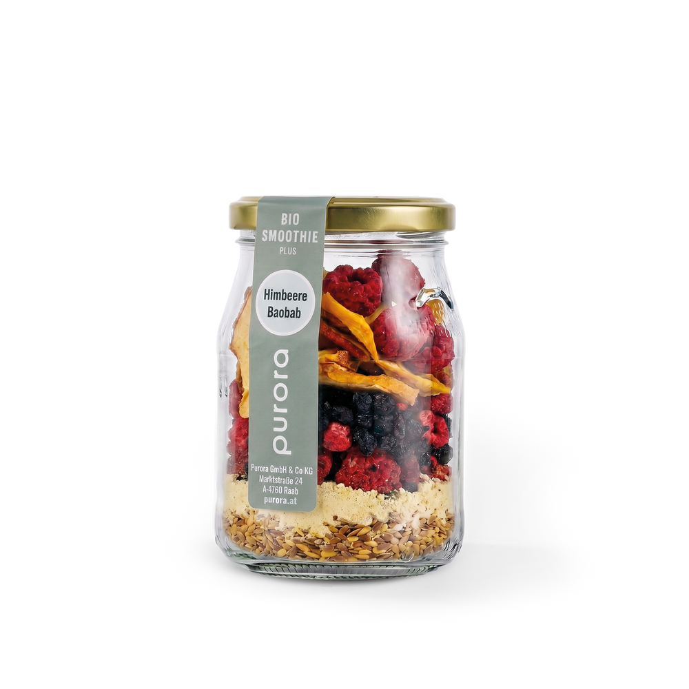 SMOOTHIE PLUS - Himbeere, Wildheidelbeere, Baobab