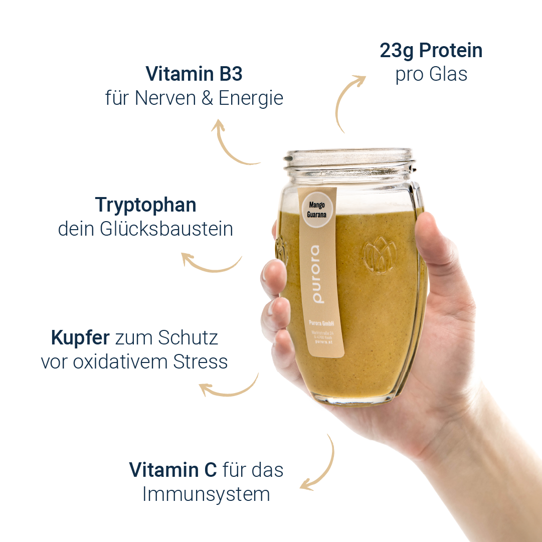 PROTEIN SHAKE PLUS - Mango, Guarana, Weizengras