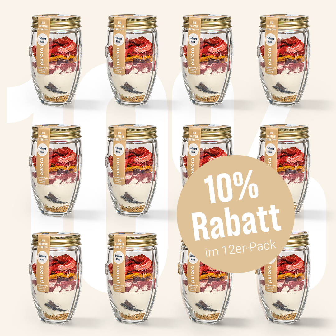 PROTEIN SHAKE PLUS - Erdbeere, Himbeere, Maca