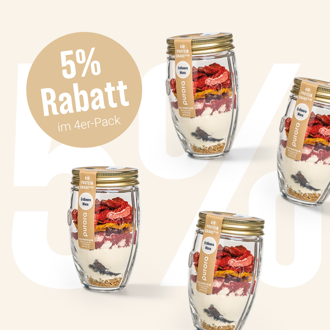 PROTEIN SHAKE PLUS - Erdbeere, Himbeere, Maca