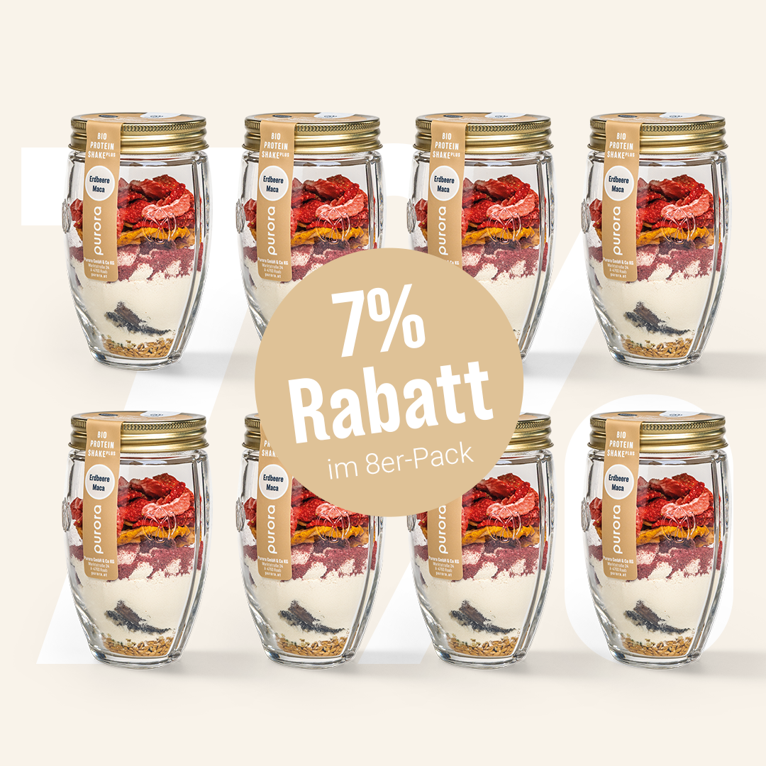 PROTEIN SHAKE PLUS - Erdbeere, Himbeere, Maca