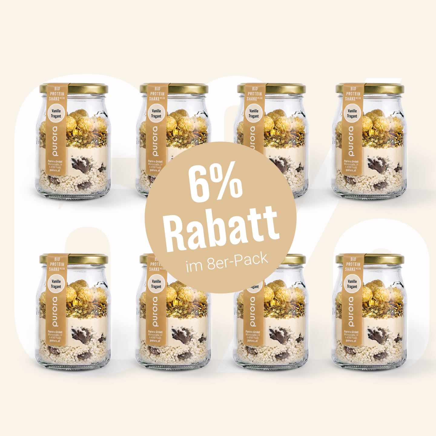 PROTEIN SHAKE PLUS - Bourbon Vanille, Tragant