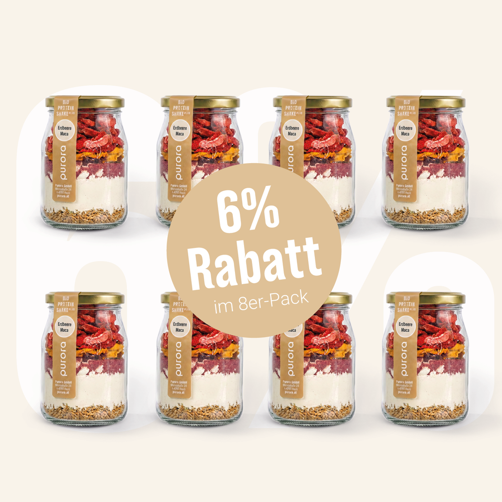 PROTEIN SHAKE PLUS - Erdbeere, Himbeere, Maca