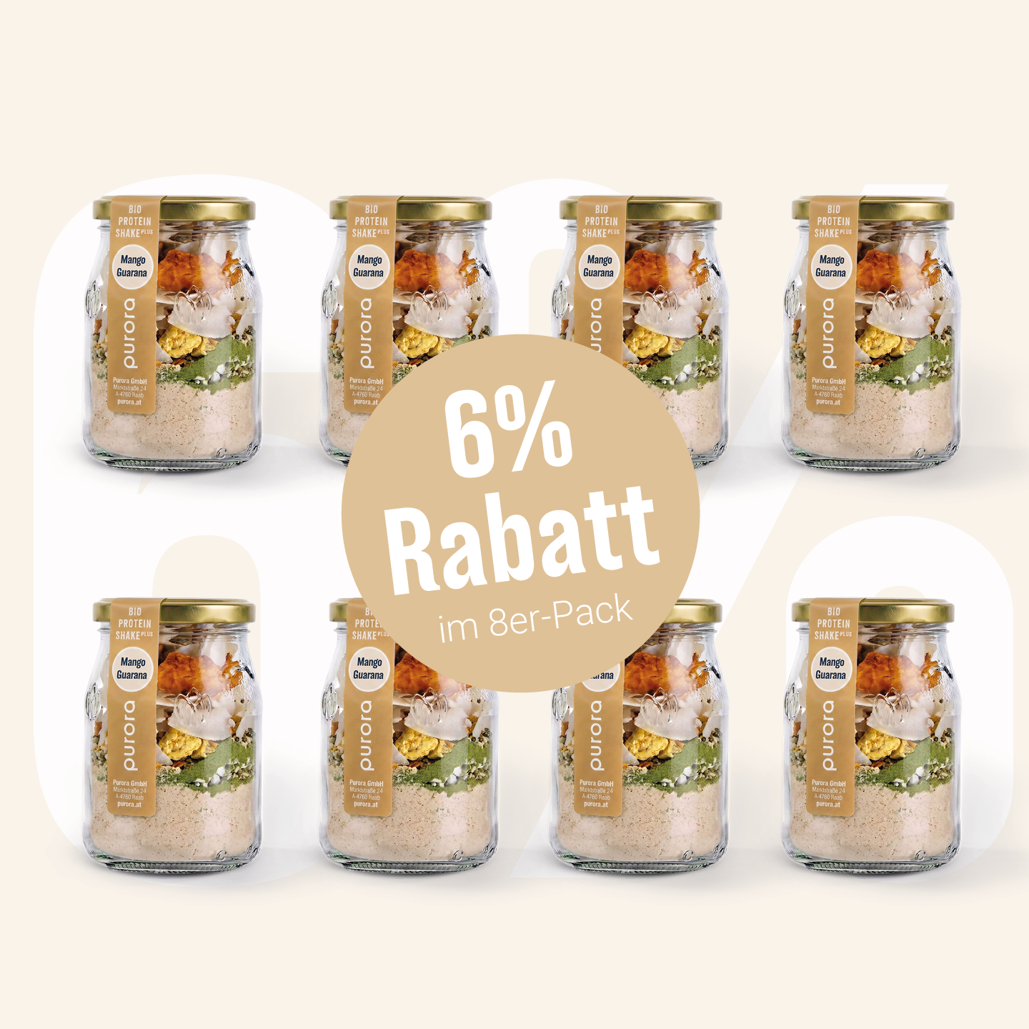 PROTEIN SHAKE PLUS - Mango, Guarana, Weizengras