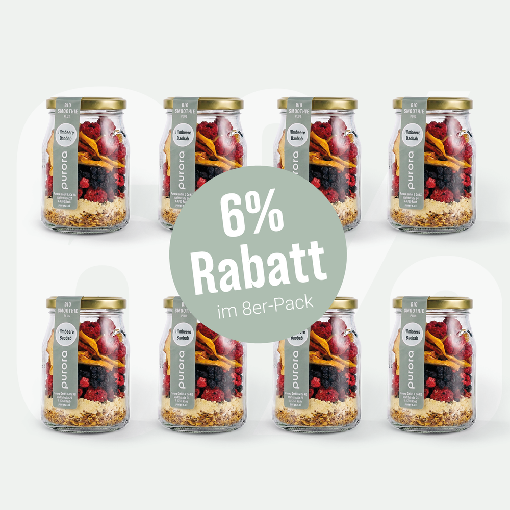 SMOOTHIE PLUS - Himbeere, Wildheidelbeere, Baobab