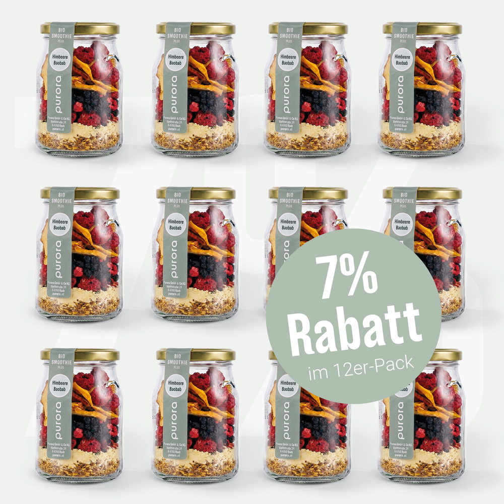 SMOOTHIE PLUS - Himbeere, Wildheidelbeere, Baobab