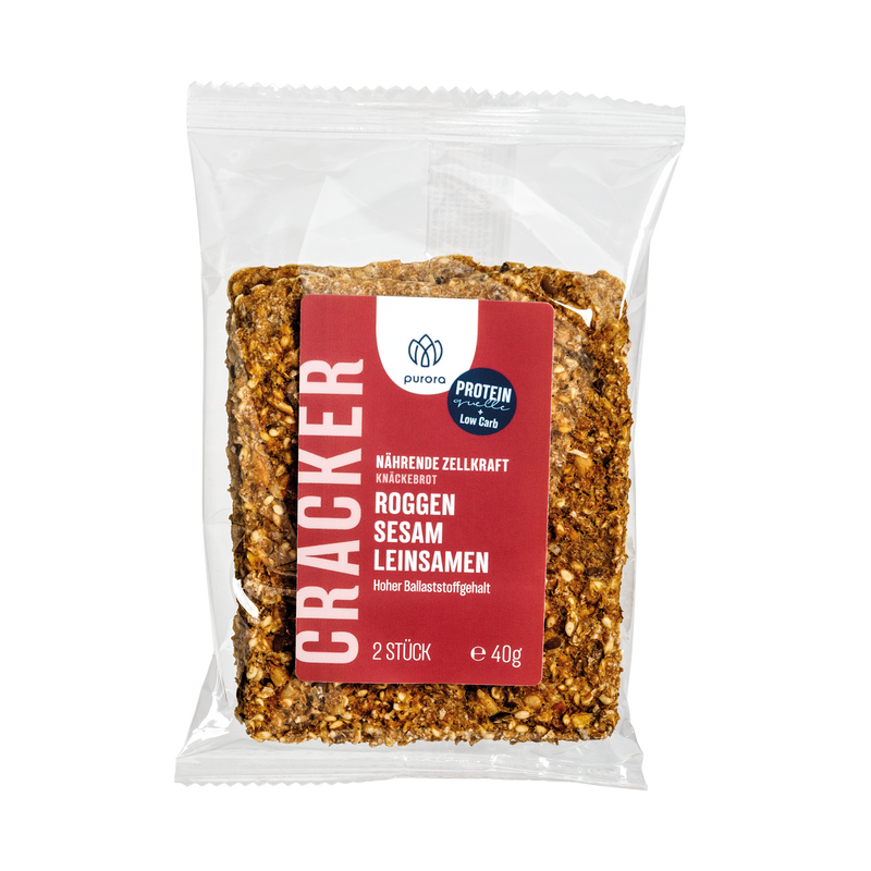 SNACK - Knäckebrot Roggen, Sesam, Leinsamen