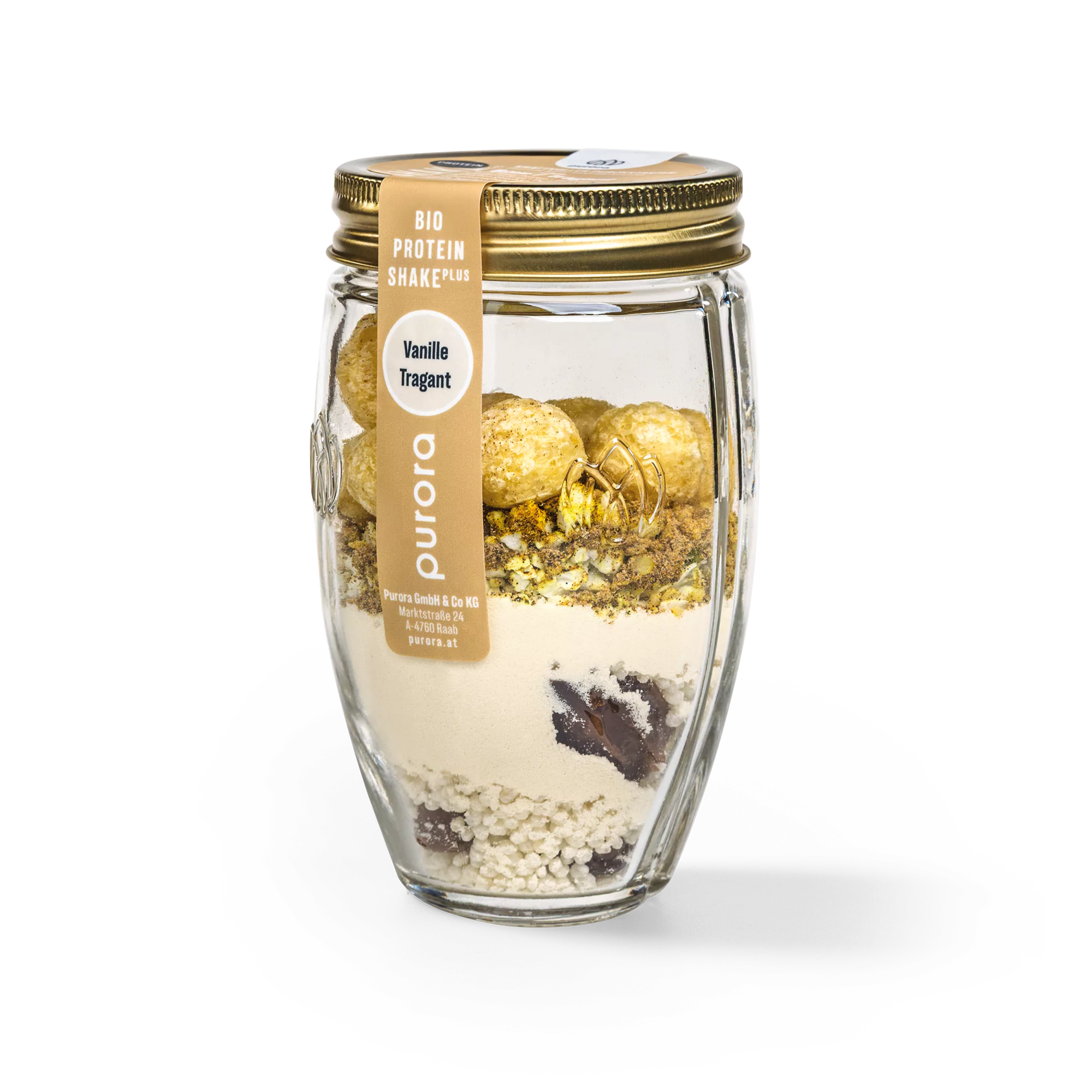 PROTEIN SHAKE PLUS - Bourbon Vanille, Tragant