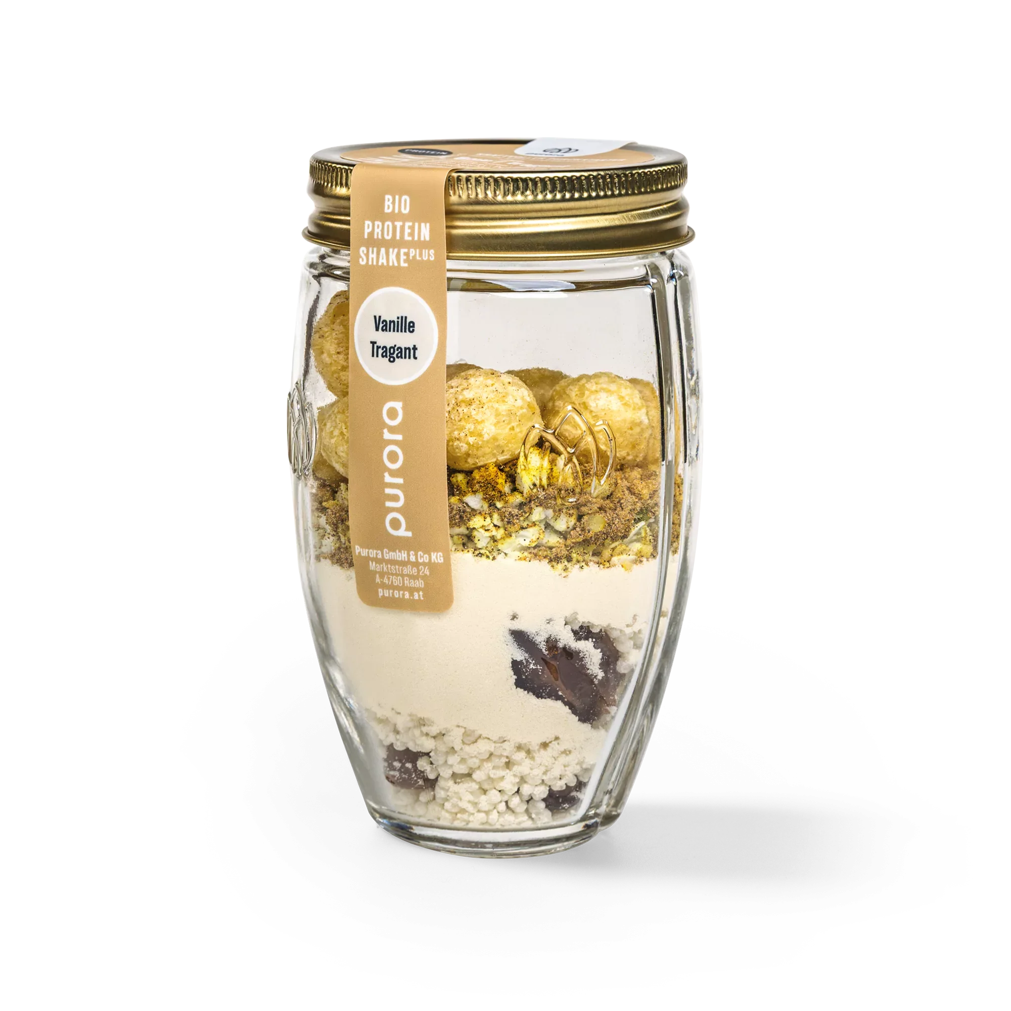 PROTEIN SHAKE PLUS - Bourbon Vanille, Tragant
