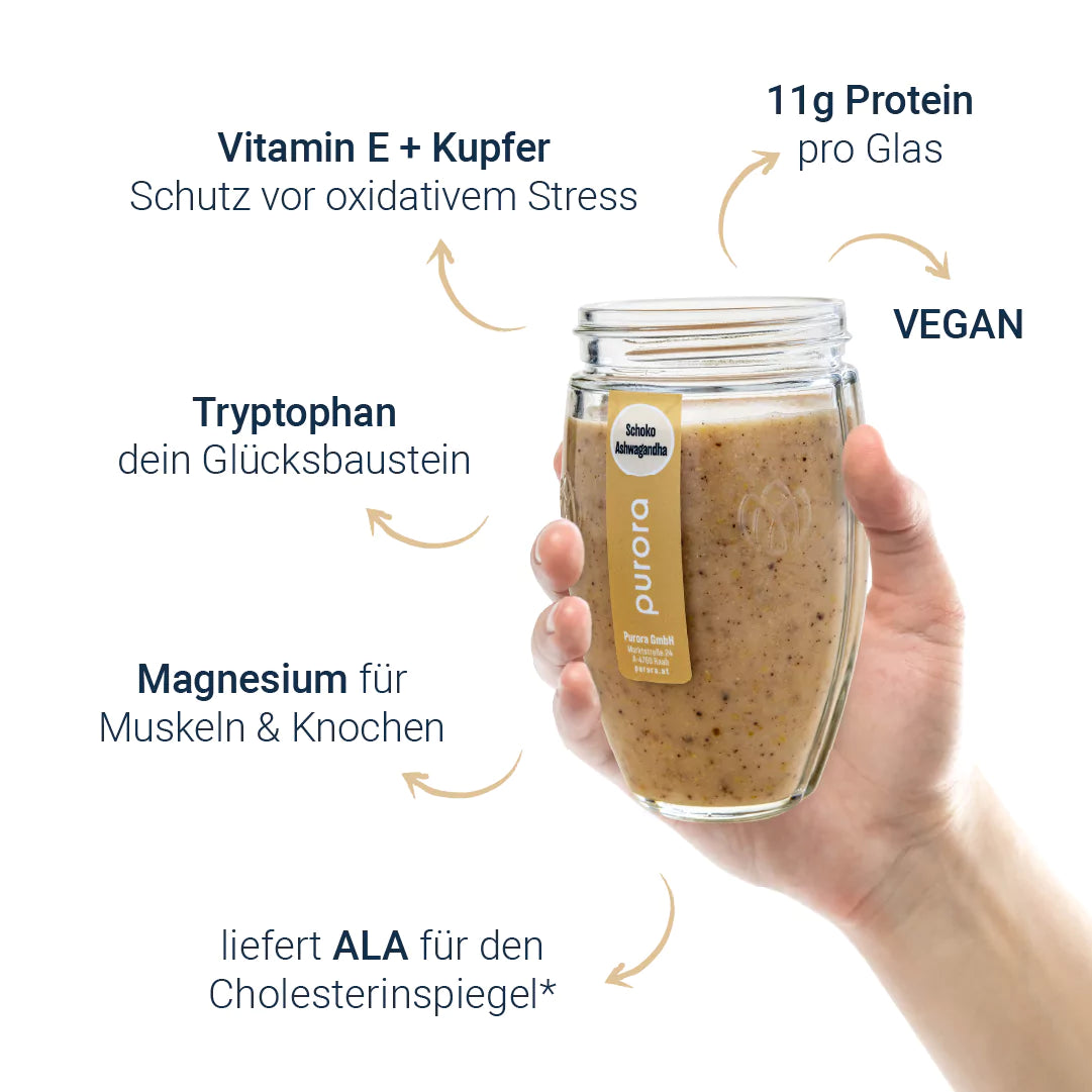 PROTEIN SHAKE PLUS - Schoko, Birne, Ashwagandha