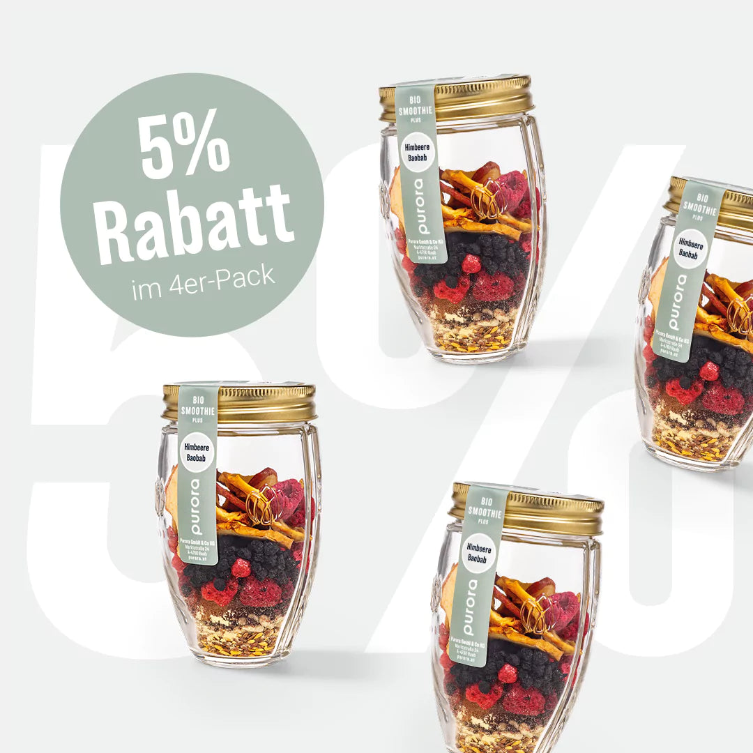 SMOOTHIE PLUS - Himbeere, Wildheidelbeere, Baobab