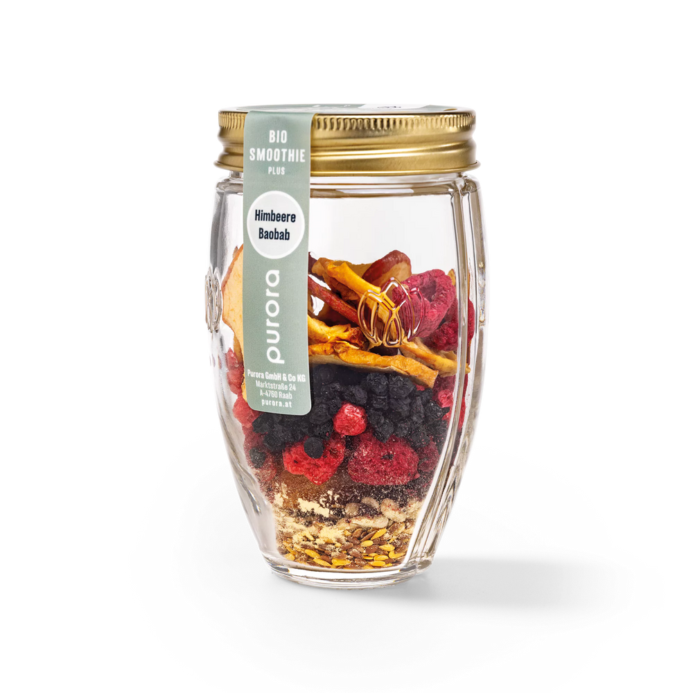 SMOOTHIE PLUS - Himbeere, Wildheidelbeere, Baobab
