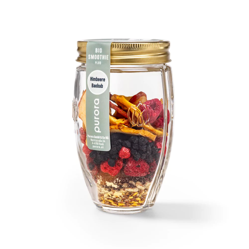 SMOOTHIE PLUS - Himbeere, Wildheidelbeere, Baobab
