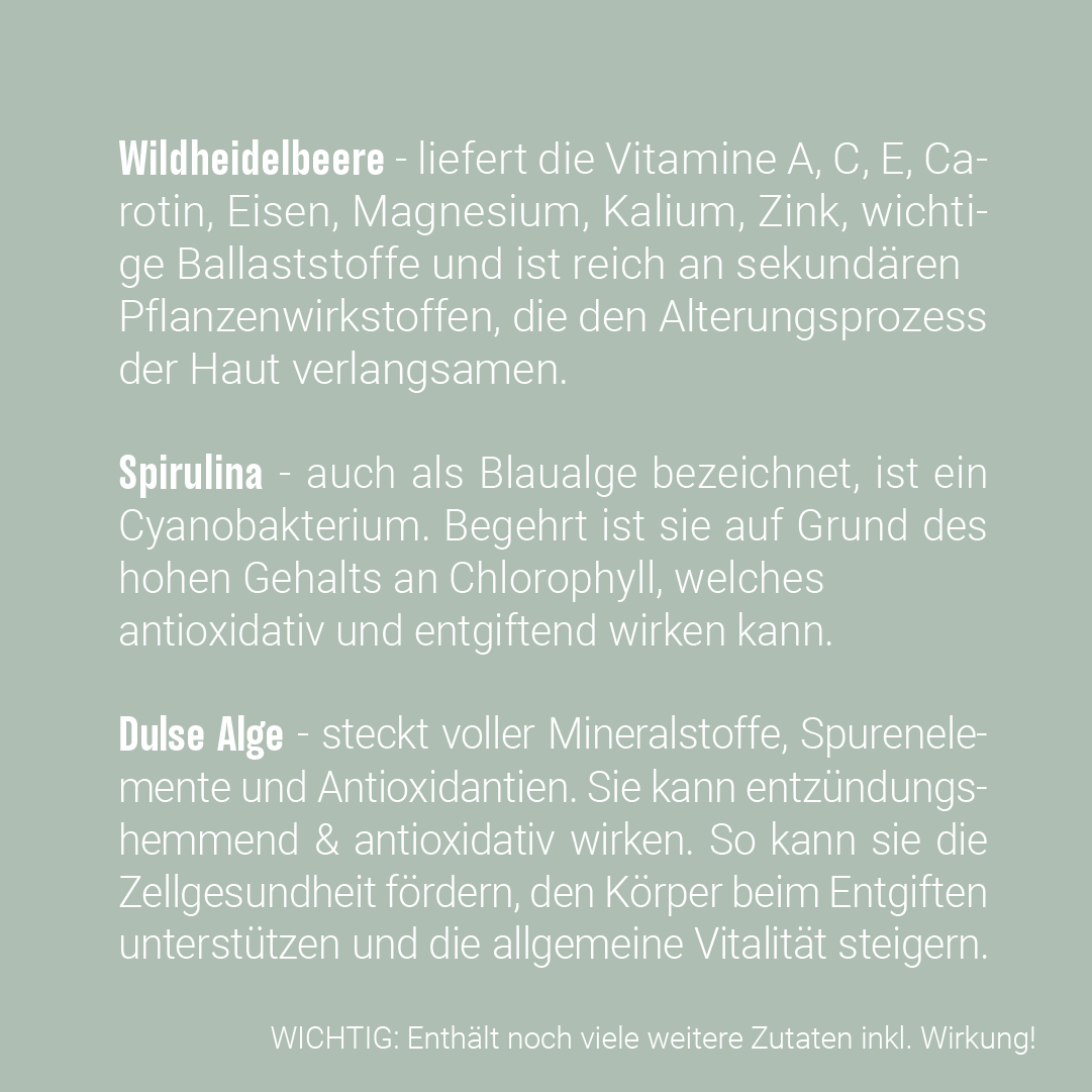 SMOOTHIE PLUS - Wildheidelbeere, Spirulina, Dulse Alge