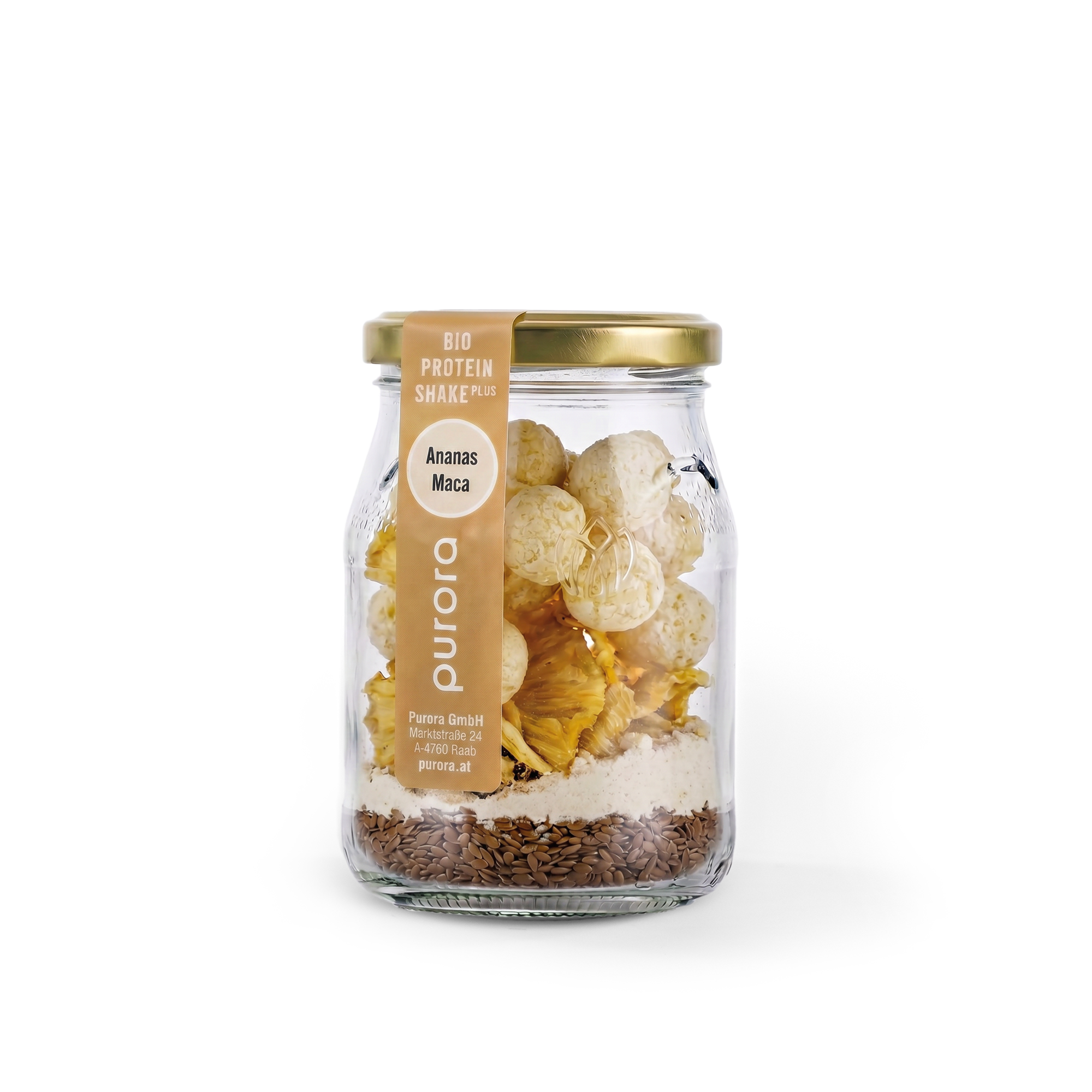 PROTEIN SHAKE PLUS - Ananas, Leinsamen, Maca