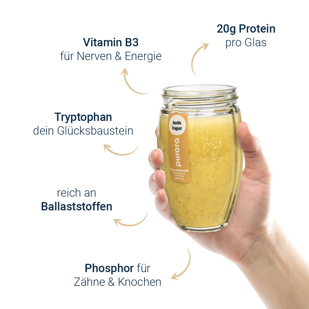 PROTEIN SHAKE PLUS - Bourbon Vanille, Tragant