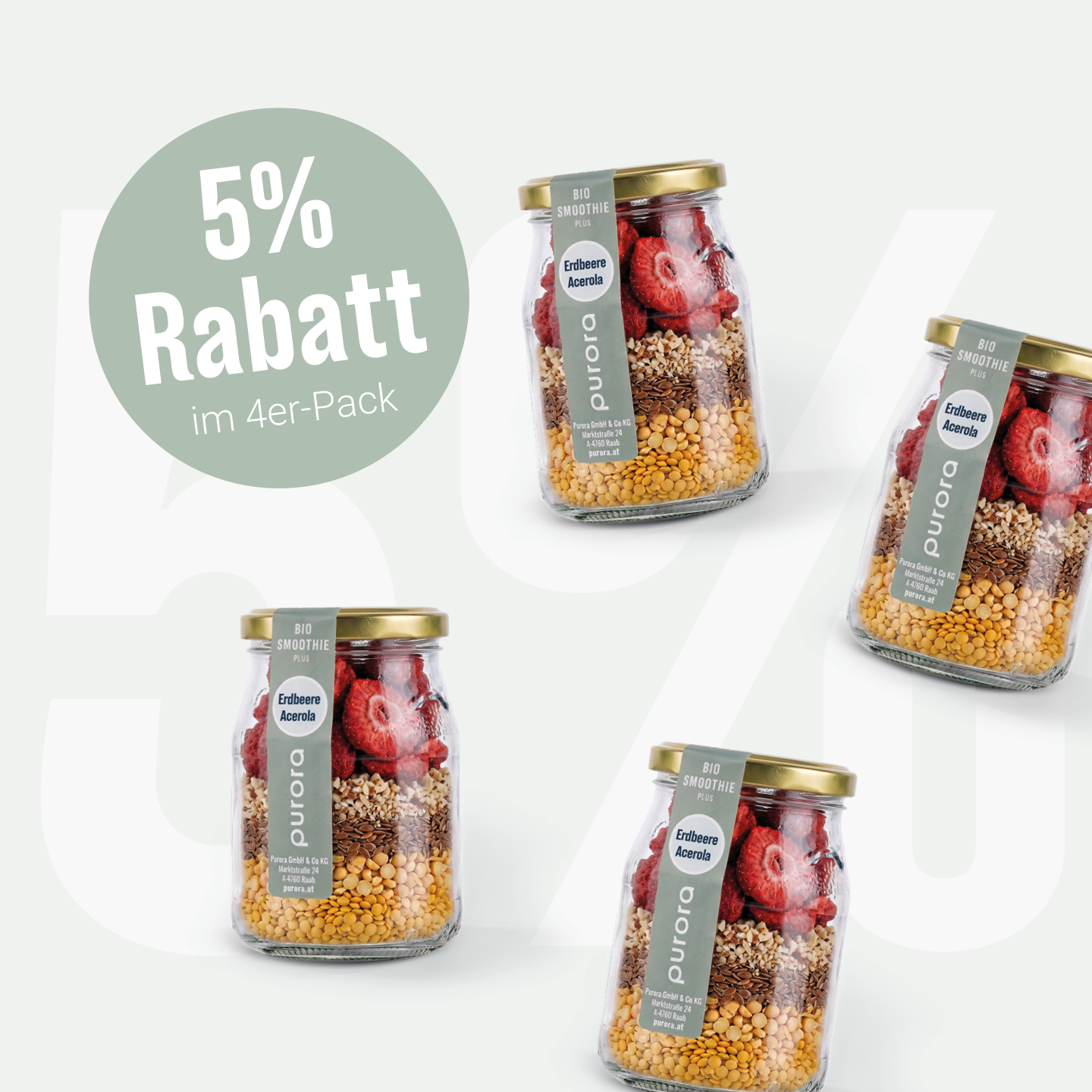 SMOOTHIE PLUS - Erdbeere, Acerola, Hericium
