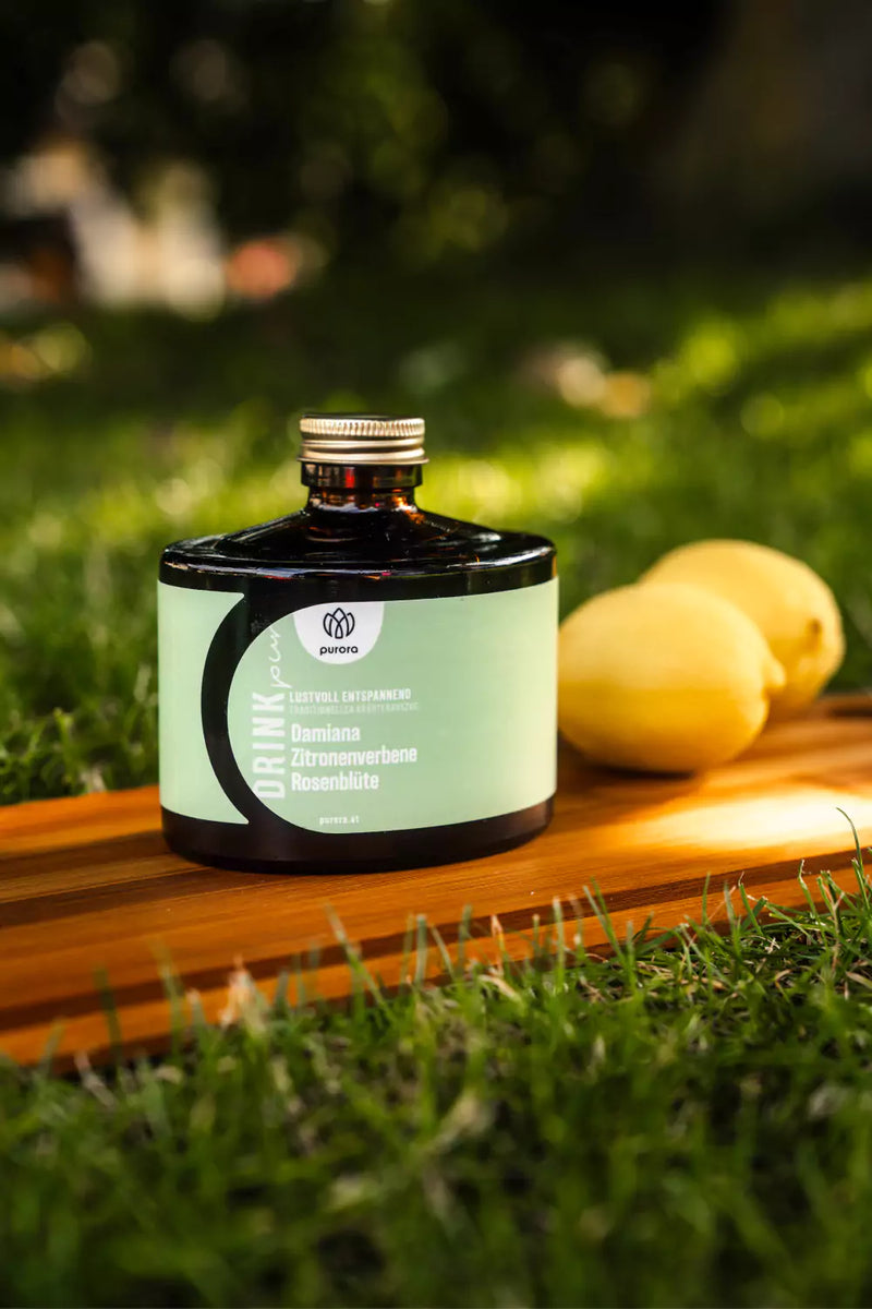 Bio Sirup - Damiana, Zitronenverbene, Rosenblüte