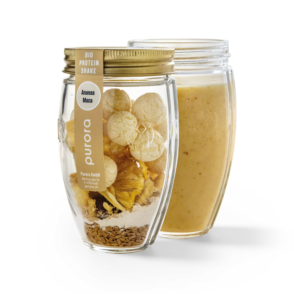 PROTEIN SHAKE PLUS - Ananas, Leinsamen, Maca