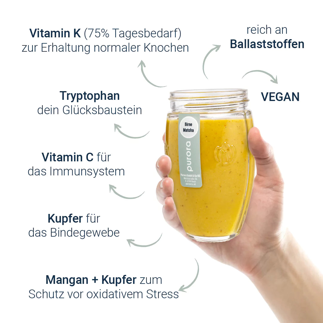 SMOOTHIE PLUS - Birne, Mango, Matcha