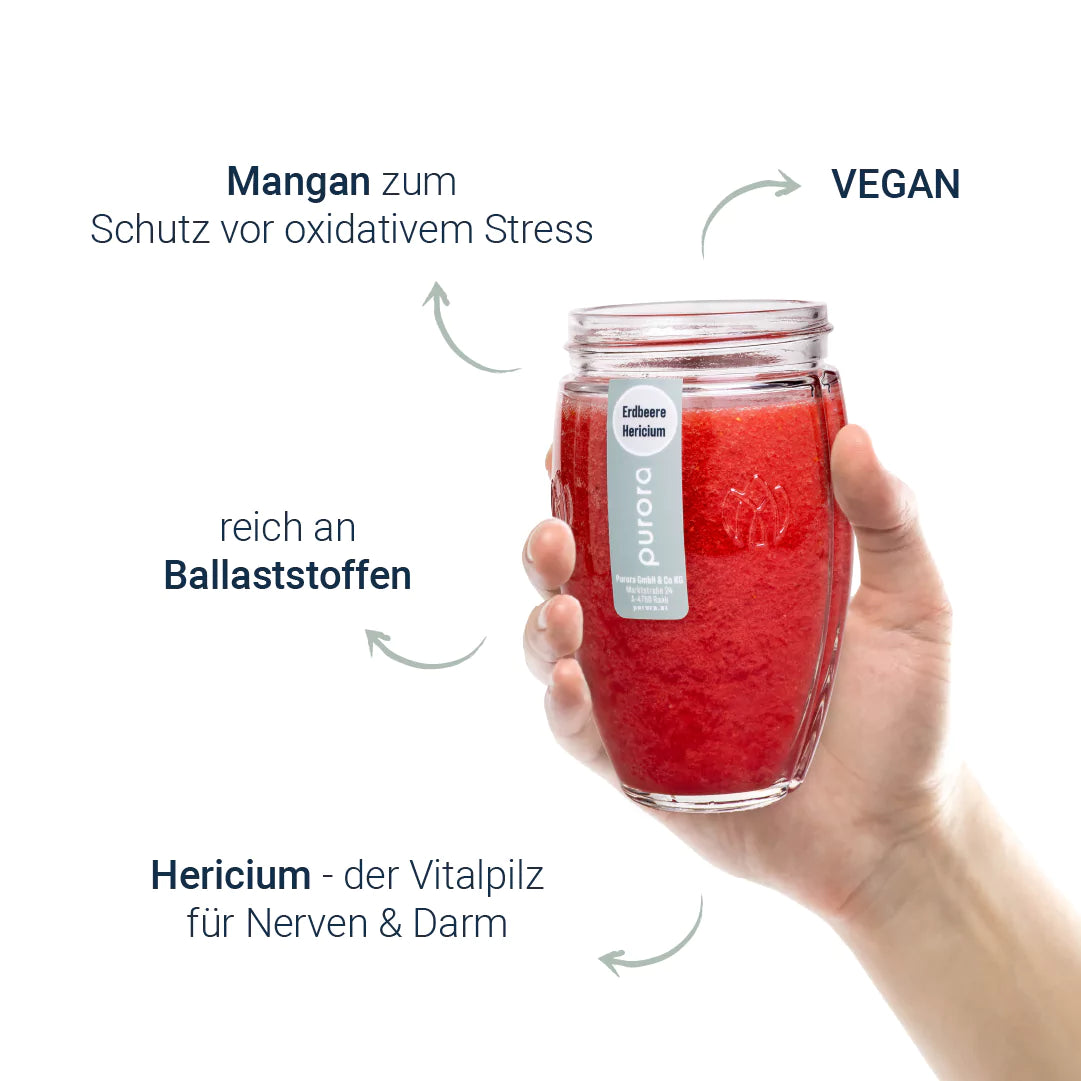 SMOOTHIE PLUS - Erdbeere, Orange, Hericium