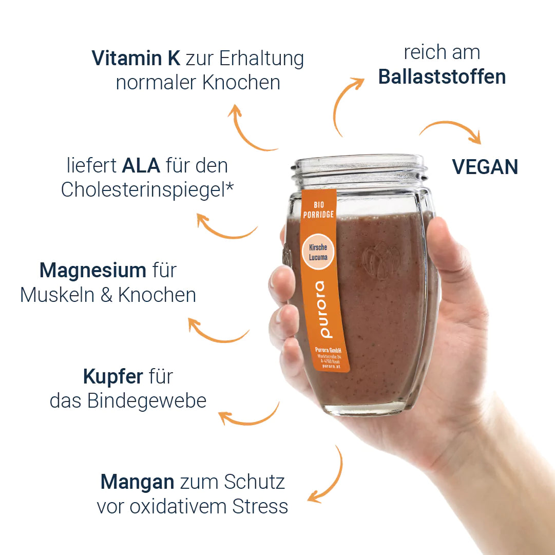 PORRIDGE PLUS - Kirsche, Cashew, Lucuma