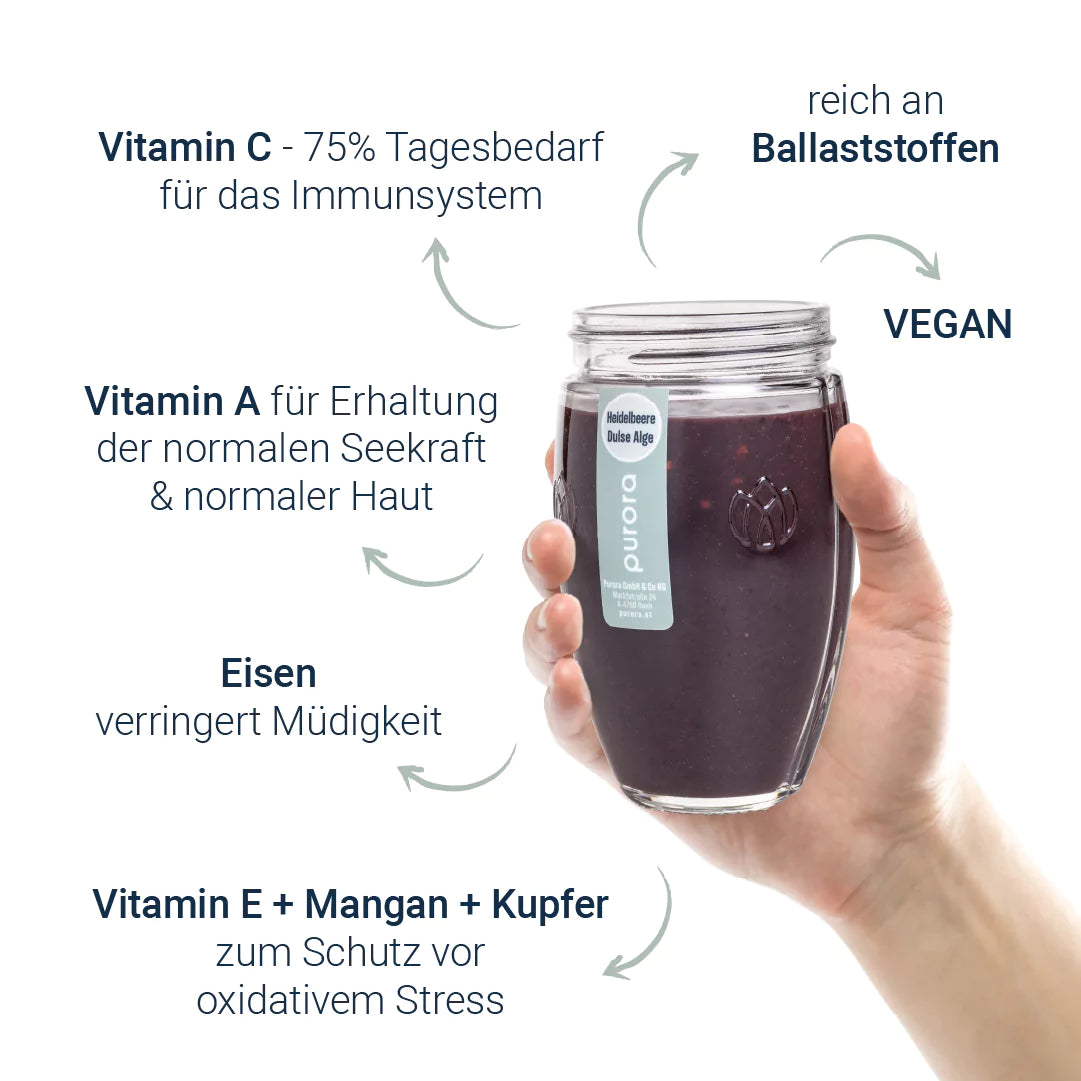 SMOOTHIE PLUS - Wildheidelbeere, Spirulina, Dulse Alge