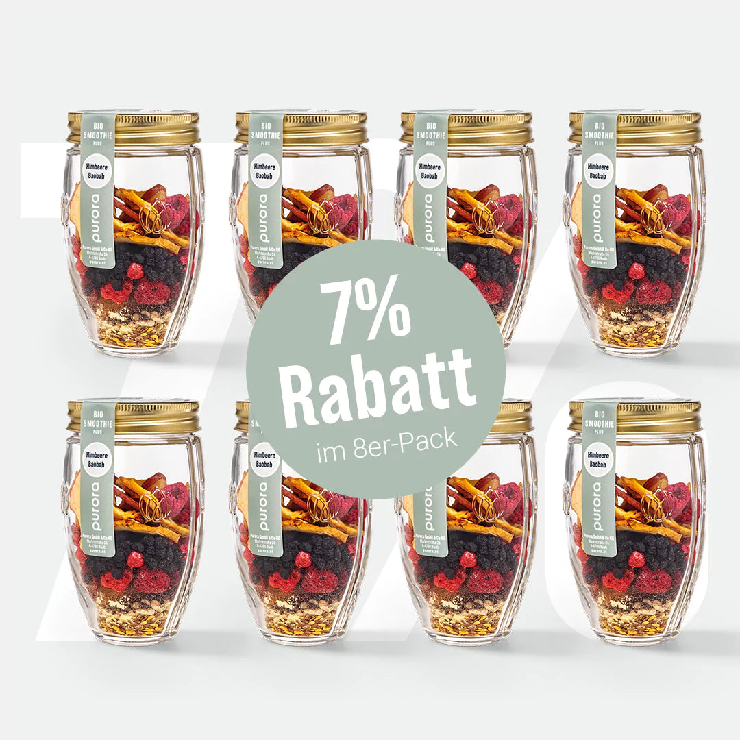 SMOOTHIE PLUS - Himbeere, Wildheidelbeere, Baobab